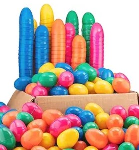 lot 3525 image: REGTEB 1000 PCS Plastic Easter Egg Hunt EPE-S05