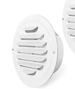 lot 1942 image: White airflow vent exhaust vent 9 in round two pack