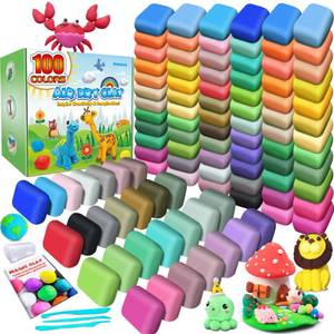 lot 1011 image: ESSENSON Air Dry Clay 100 Colors, Modeling Clay for Kids, DIY Molding Magic Clay, Gift for Kids