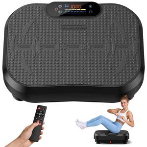 lot 1021 image: Taevno Vibration Plate Exercise Machine, 450Lbs Capacity 199 Speeds Vibrating Plate for Lymphatic Drainage, 200W Weight Loss Shake Platform, Silent Mode & Dimmable Screen for Women Men, Black