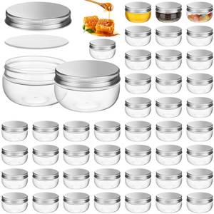 lot 1060 image: Suclain 50 Pcs 3 oz Canning Jars Mini Mason Jars with Lids Clear Small Canning Containers for Wedding Favors DIY Crafts Shower Favors Herb Jelly,Jams,Spice,for Kitchen Storage(Silver)