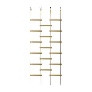 lot 1063 image: Innovative Rainbow Kids Wooden Rope Ladder - 345-Group Connectivity, 14-Inch Wide, Ideal Ninja Warrior Accessory for Tree, Swing & Play (Set1 3-Interlinked Natural Wood Ladders)