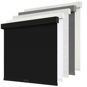 lot 1969 image: SUNOFF Cordless Blackout Roller Shades Blinds for Windows Free-Stop,Pull Down Room Darkening with Valance,Thermal Insulated Woven Fabric Window Door Blinds for Home,Office,Black 49 W x 72 L