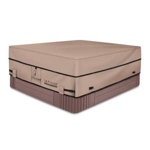 lot 1988 image: ULTCOVER Waterproof 600D Polyester Square Hot Tub Cover Outdoor SPA Covers 90 x 90 inch
