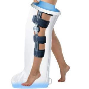 lot 2339 image: Leg Cast Protector for Shower with Non-Slip Padding Bottom, Waterproof Full Leg Size Shower Bandage and Cast Cover, Watertight Protection to Broken Leg, Knee Post Surgery, Foot and Ankle Wound, Burns