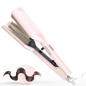 lot 2350 image: Waver Hair Tool,Mini Waver Curling Iron��Curling Iron Hair Crimper Waver��Ionic Deep Waver Curling Wand with Ceramic 2 Barrel for Women��Double Voltage, Easy to Use, Pink, 1.25 Inch
