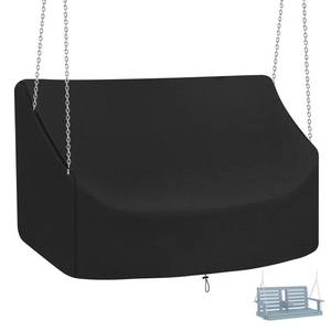 lot 2356 image: Porch Swing Cover for Protected Hanging Chair 2-Person Seating Bench,600D Polyester Waterproof Windproof Tear Resistant Outdoor Garden Hammock Patio Furniture Covers,Black,61  28  35in