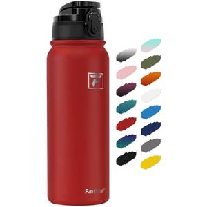 lot 2363 image: Fanhaw 20 oz Insulated Stainless Steel Water Bottle with Anti-Dust Chug Lid, Leakproof Vacuum Metal Everyday Use Bottle for Kids, Teens & Adults, Back to School Essentials (Red)