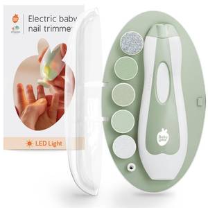 lot 2371 image: Cherish Baby Care LED Baby Nail Trimmer Electric - Auto-Safety Stop Baby Nail Clippers, Bi-Directional Electric Baby Nail File with 2 Speeds & 6 Filing Discs, Newborn Essentials ( Travel Case)