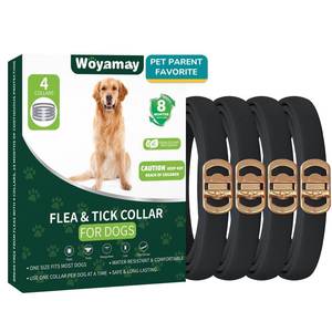 lot 2439 image: Woyamay 4 Pack Flea Collar for Dogs, Flea and Tick Prevention for Dogs, 32 Months Dog Flea and Tick Treatment, Adjustable Dog Flea Collars, Dog Flea Treatment Collar, Flea Treatment for Dogs, Black