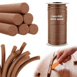 lot 2454 image: MotiMind 14 Inch x 50 ft Foam Backer Rod for Gaps Joints Concrete Crack Filler Caulk Saver Bulk Foam Backing Rod Concrete Filler Rope for Weather Stripping Door Seal (Brown)
