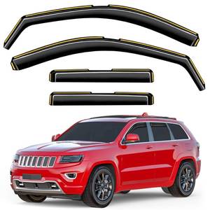 lot 3530 image: Saleago in-Channel Window Rain Guards Fit for Jeep Grand Cherokee(Limited) 2011-2021 Extra Durable Window Visors Window Deflectors Vent Visors Vent Shades Car Accessories-4 pcs 2-Q18