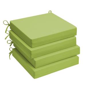 lot 3578 image: UNIKOME Outdoor Chair Cushions Pack of 4, Water Resistant Patio Cushions with Ties, High Density Sponge Filling Square Corner Seat Cushions for Outdoor Furniture, 18.5163, Green