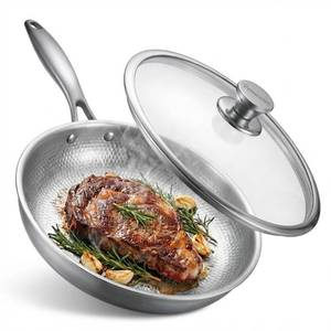 lot 3585 image: Pexucalm Titanium Frying Pan with Lid, 12 Uncoated Hammered Skillet for Cooking, PFASPFOAPTFE Free Nonstick Cookware, Scratch Resistant, for Induction & Gas, Oven, Dishwasher Safe