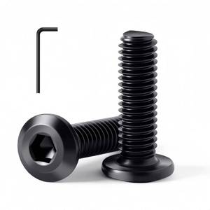 lot 4312 image: 14-20 x 1-34 (20 Pack) Flat Head Hex Socket Cap Screws Bolts, Black Oxide 304 Stainless Steel 18-8, Hex Drive, Fully Machine Thread Furniture Bolts, with Hex Spanner