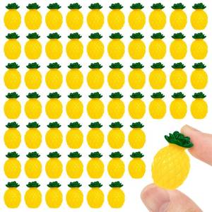 lot 4316 image: CLESDF 60Pcs Mini Pineapple Figurines, Artificial Tiny Resin Pineapple, Fake Pineapples Decor for Party Fruit Bowl Home Kitchen Photography Props