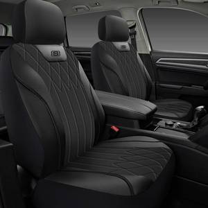 lot 5541 image: Skechers Seat Covers Memory Foam-Piping Leather Car Seat Covers, Ultimate Comfort & Support Front Seat Covers Airbag Compatible, Automotive Universal Fit Most for SUVs, Vans, Sedans, Cars,Trucks,Black