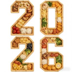 lot 5548 image: 2026 Graduation Party Decorations Numbers Charcuterie Board Box - Bamboo Tray for Graduation Centerpieces - Class of 2026 Table Decoration for College High School