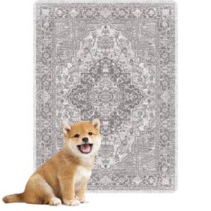 lot 5575 image: nunubaby Washable Pee Pads for Dogs, Stylish, Non-Slip and Leak-Proof Pee Pads. Reusable Potty Pads for Dogs for Crates and Floors.(BrownGeo,18 x24 )