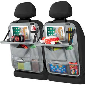 lot 5582 image: LUCMO Car Backseat Organizer with Foldable Tablet Holder, Grey
