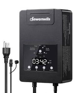 lot 5590 image: DEWENWILS 120W Low Voltage Transformer with Photocell Sensor & Timer, 120V AC to 12V DC, Weatherproof Landscape Lighting Transformer for Spotlights, Garden Lights, Steplight, Billboard��