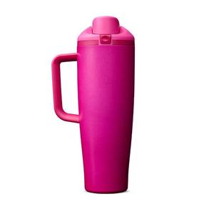 lot 5592 image: Owala FreeSip Tumbler Insulated Stainless Steel Water Bottle with Built-in Straw and Side Handle, For Travel, Work, School, and Sports, 40oz, BPA Free, Leak Proof, Read My Lips