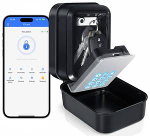 lot 6266 image: Prohomchoic Smart Key Lock Box with Code �� Bluetooth & PIN Unlock, APP Controlled Digital Lockbox for Keys, Generate eKeys and Remote Passcodes for Airbnb Landlords Families Realtors (Grey)