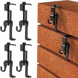 lot 6293 image: RODISHOMM Stainless Steel Brick Hook Clamp Hanger 4 PCS