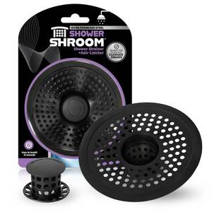 lot 6318 image: ShowerShroom Ultra Matte Black Hair Catcher, Stainless Steel Drain Protector, Fits All Shower Drains