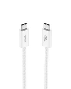 lot 6370 image: Belkin USB C to USB C Cable, 3.3ft, 60W - Type C Charger, iPhone Charger Cord, Soft, Braided, Flexible for iPhone 17, Galaxy S25, Pixel 9, Airpods, iPad Pro, Tablet & More, Travel Essentials - White