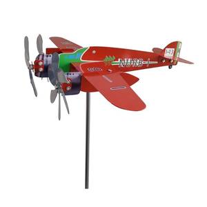 lot 6376 image: SDFRT Red Airplane Weathervane, Kinetic Metal Wind Spinners for Yard and Garden, 3D Kinetic Wind Spinner Wind Catchers Sculpture, Airplane Weathervane Metal Wind Spinner