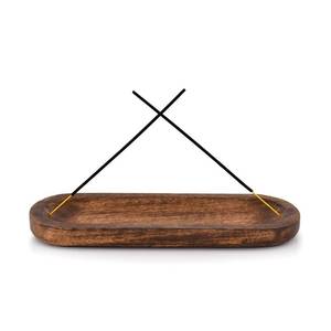 lot 6395 image: Kaizen Casa Incense Burner Stick Holder Ash Catcher Wooden Handmade Modern Gift Wood Home Decor Size (11 X 4 X 1)