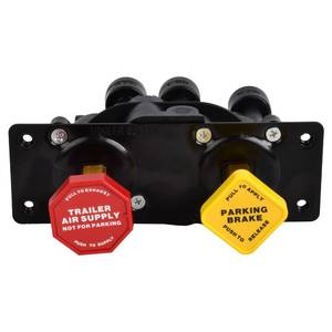 lot 7021 image: KN-20607 Dash Brake Control Valve, with 38 PTC Ports and M6 Mounting Holes, Trailer Parking Brake Valve Module Compatible with Volvo Trucks