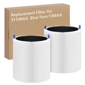 lot 11646 image: 2 Pack 311i Max Replacement Filter, Compatible with Blue Pure 311i Max Air Purifier,Ture HEPA Filter Compare to Blue Pure F3-MAX (NOT for 311i Max)