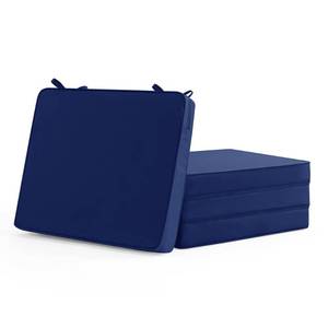 lot 11659 image: Outdoor Chair Cushions Set of 4 Waterproof & Fade Resistant Seat Cushion for Patio Furniture - 18.5 x 16 x 2 Inch Chair Pads with Ties and Hidden Zipper - Patio Chair Cushion Replacement, Navy