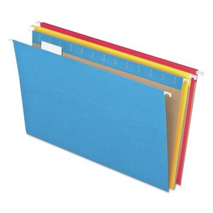 lot 11707 image: Pendaflex Recycled Hanging Folders  15-Cut Tabs  Assorted Colors  Letter Size  25 Per Box