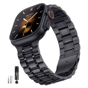 lot 12031 image: Bestig Compatible with Apple Watch Bands for Men Women 40mm 38mm 41mm 42mm(Series 11 10), Premium Solid Stainless Steel Metal Business Wristband Strap for iWatch Series 10 9 8 7 6 SE 5 4 3 2 1, Black