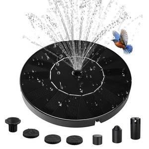 lot 12044 image: Solar Water Fountain for Bird Bath, 2026 Upgraded Solar Powered Fountain Pump with 6 Nozzle for Outdoor Garden, Pond, Pool, Birdbath