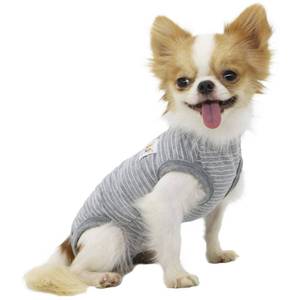 lot 12050 image: LOPHIPETS Girl Dog Shirts Pajamas - Fits 2.2-4.5 lbs - Chihuahuas, Yorkies & Teacups - Gray StripsS