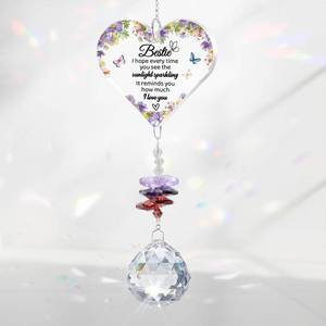 lot 12063 image: Aremdys Bestie Birthday Gifts for Women, Friend Gifts for Besties Gift for Women Best Friends BFF, Crystal Suncatchers Rainbow Maker for Window Hanging, Sun Catcher Decor for Bestie (Small Damage)