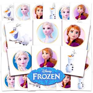 lot 12073 image: Disney Frozen Tattoos for Kids Party Favors Bundle, 72Pc Individual Tattoos
