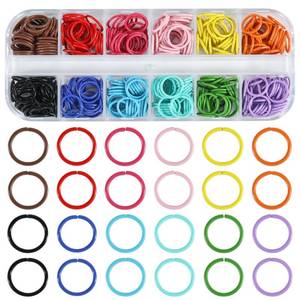 lot 12084 image: HUAAPLEVLA 300Pcs 10mm Colored Iron Jump Rings for Jewelry Making Chainmail Rings for Keychain Necklaces Bracelet Earring DIY Crafts