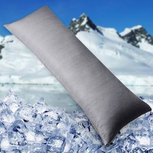 lot 12091 image: HOMFINE Cooling Pillowcase Body Size - Double Side Q-Max 0.439 Cooling Fiber for Pillow Protector, Long Cold Pillow Cover for Hot Sleeper Night Sweat, Hidden Zipper, 1 Pack (20x54, Black)