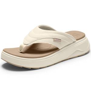 lot 12094 image: Vilanva Womens platform flip-flops Beige Size 9