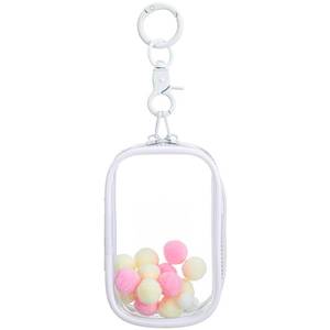 lot 12129 image: Clear Figure Display Bag with Keychain, Portable Doll Storage Bag Blind Box Display Case Bags Waterproof Carrying Pouch Keychain for Mini FigureDoll Collectors
