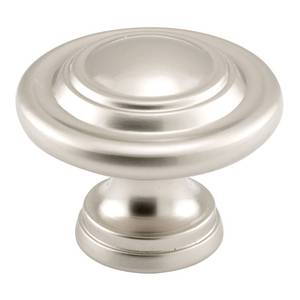lot 12133 image: Prime-Line N 7372 Bi-Fold Door Knob, 1-1116 in. Outside Diameter, Diecast, Satin Nickel Plated (Single Pack)