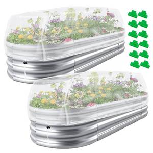 lot 12148 image: 2 Pack Garden Netting for Raised Beds, 6x3 FT Mesh Plant Covers with Drawstring for Garden Protection, Raised Bed Bird Netting Pest Barrier Screen for Protecting Vegetables Fruits Flowers Crops