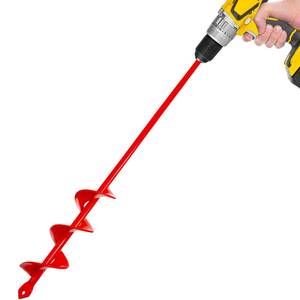 lot 12149 image: SYITCUN Auger Drill Bit for Planting - 1.6X16.5 Heavy-Duty Garden Auger Spiral Drill Bit - Bulb Planter Tool - 38 Hex Drive Drill