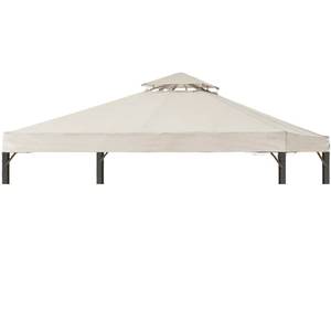 lot 13711 image: DURCOVER Gazebo Replacement Top 10x12 FT, Gazebo Canopy Replacement Cover for 2 Tier Outdoor Patio Garden Tent Frames,Canopy Cover with Air Vent, Brown