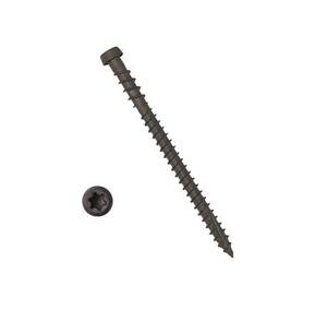 lot 14493 image: Coated Composite Deck Screws #10 x 2-34, Self Tapping Wood Screws and Deck Screws with Torx T20 Star Drive, Type 17 Point, Flat Head, 1 Free Bit Included (Dark Brown, 75), by YYL FASTENER